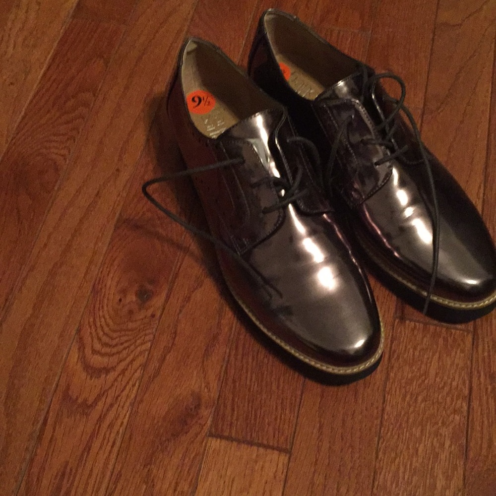 Franco sarto metallic lace up oxfords 9.5